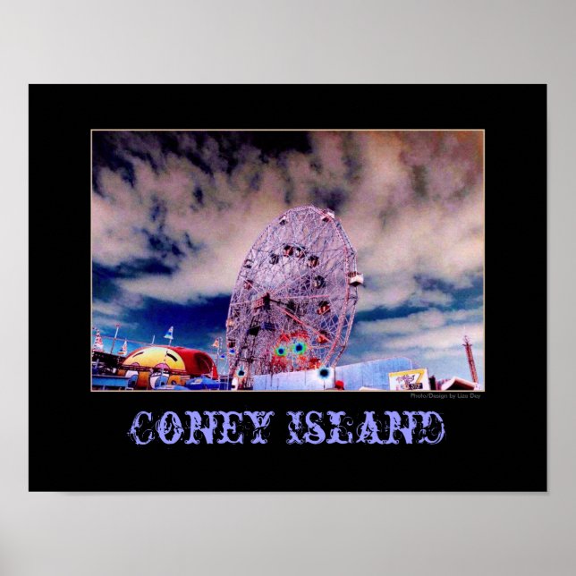 Póster poster psicodélico "Wonder Wheel & Sky" (Frente)
