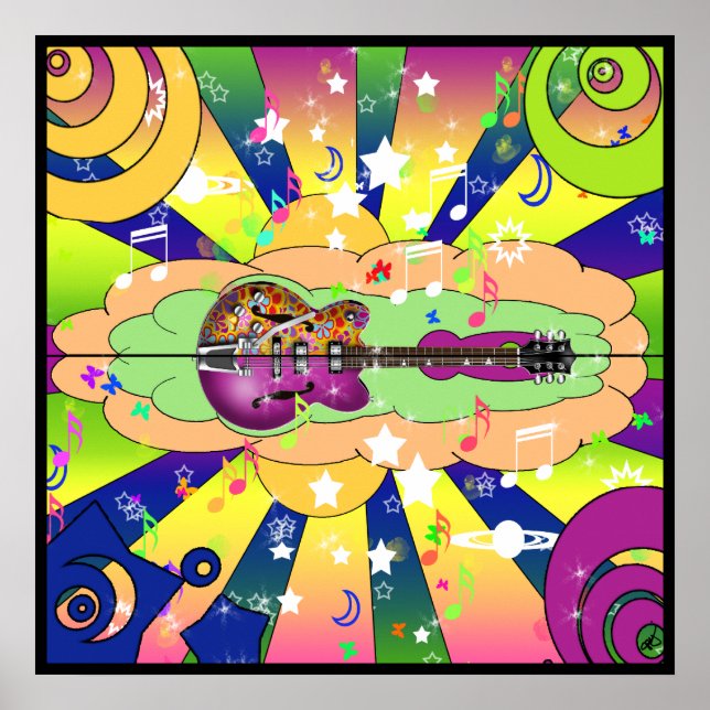 Póster Poster Psychedelic Blues (Frente)
