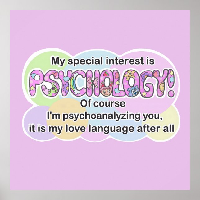 Póster Poster Psychology Love Language (ADHD, Autistic) (Frente)