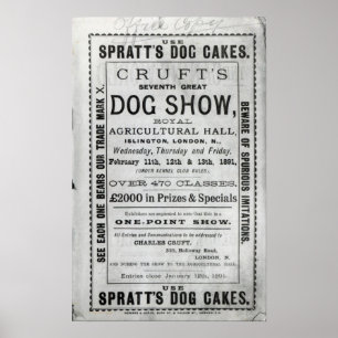 Póster Poster publicitando el espectáculo de perros de Cr