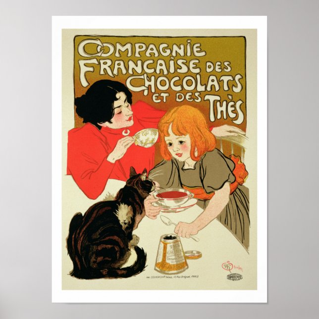 Póster Poster publicitando la empresa francesa de chocola (Frente)
