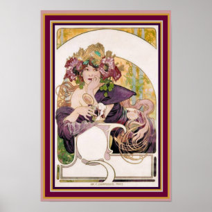 Póster Poster publicitario Alphonse Mucha - Chocolat Idea