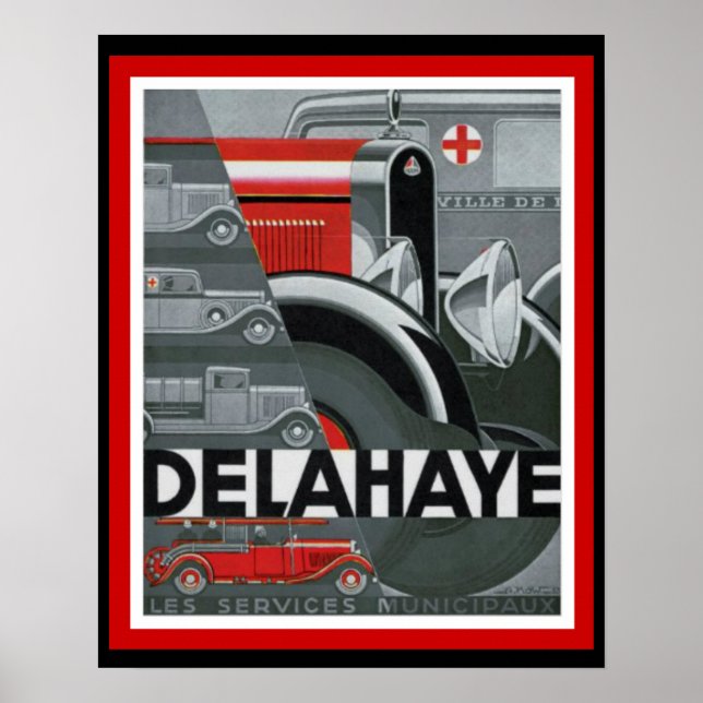 Póster Poster publicitario de Delahaye de Vintage (Frente)