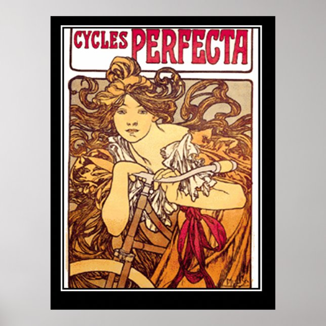 Póster Poster publicitario de época Cycles Perfecta (Frente)