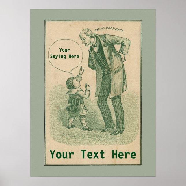 Póster Poster publicitario de quiropráctica de época (Frente)