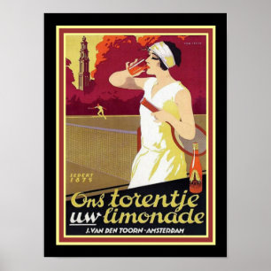 Póster Poster publicitario holandés Deco Lemonade 12 x 16