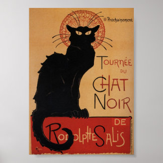 Póster Poster publicitario vintage de Tournee du chat noi