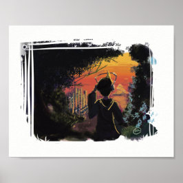 Póster Poster - puesta de sol baja-fi por micgurro