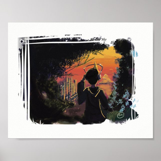 Póster Poster - puesta de sol baja-fi por micgurro (Frente)