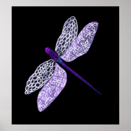 Póster Poster Purple Dragonfly