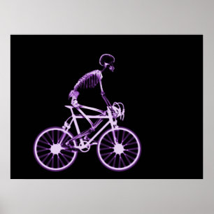 PÓSTER POSTER - PURPLE NEGRO EN BICICLETA DE RAYOS X