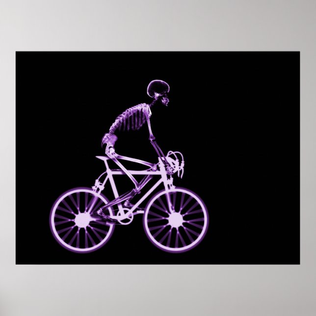 PÓSTER POSTER - PURPLE NEGRO EN BICICLETA DE RAYOS X (Frente)
