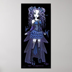 Póster Poster púrpura de la hada de la mariposa del