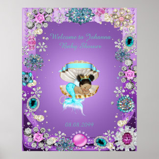 Póster Poster Púrpura de Sirena, joyas