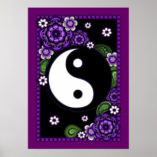Póster Poster púrpura de Yin Yang