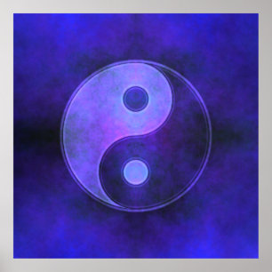 Póster Poster púrpura de Yin Yang