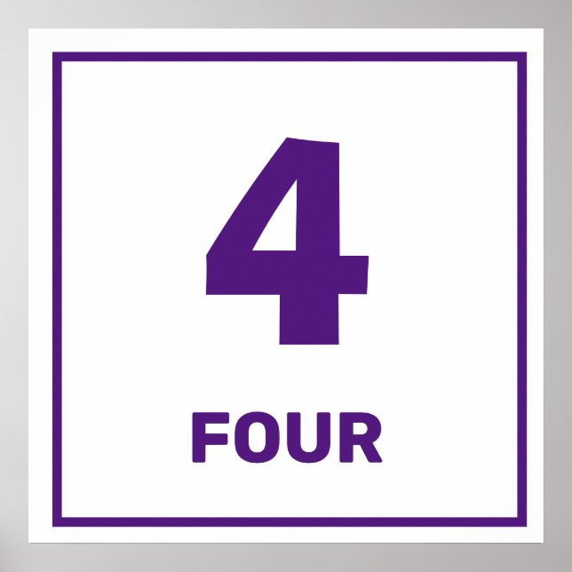 Póster Poster púrpura número cuatro (Frente)