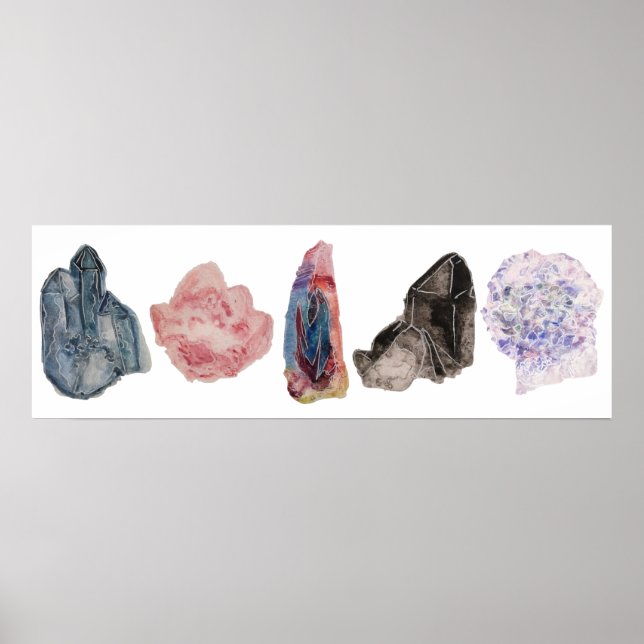 Póster Poster Quartz de color de agua (Frente)