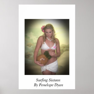 Póster Poster que practica surf dieciséis