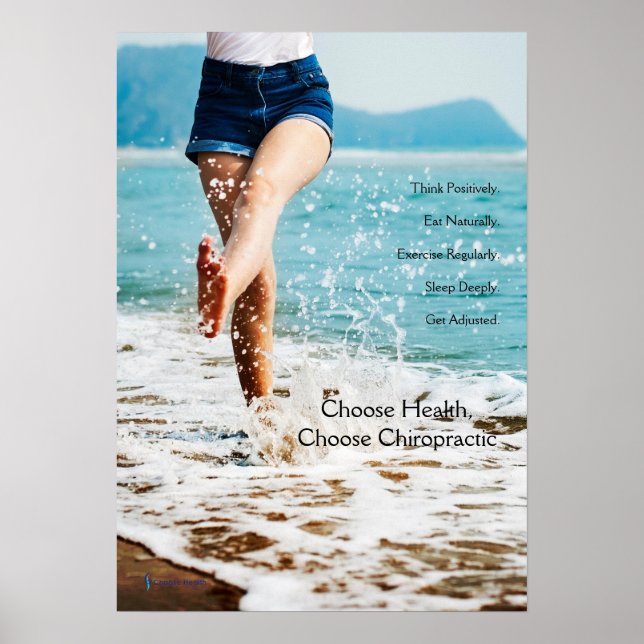 Póster Poster quiropráctico de agua de patinaje (Frente)