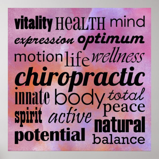 Póster Poster quiropráctico inspirador (Frente)