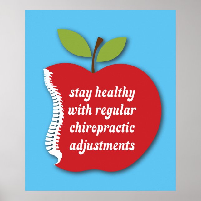 Póster Poster quiropráctico para mantener la salud (Apple (Frente)