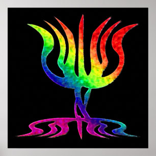 Póster Poster Rainbow Menorah