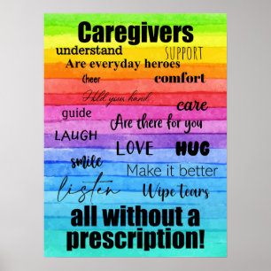 Póster Poster Rainbow para cuidadores