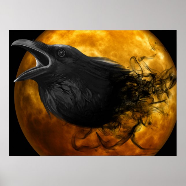 Póster Poster-Raven de Halloween (Frente)
