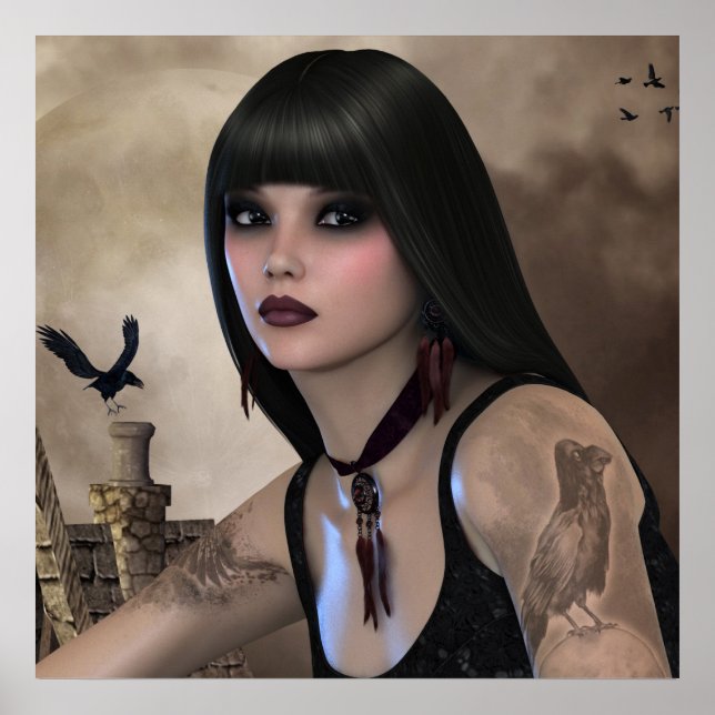 Póster Poster Raven Noche (Frente)