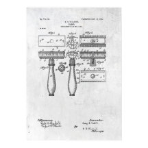 Poster Razor Patent Print 1904
