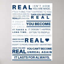 Poster "Real" de Conejo Velveteen
