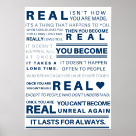 Póster Poster "Real" de Conejo Velveteen