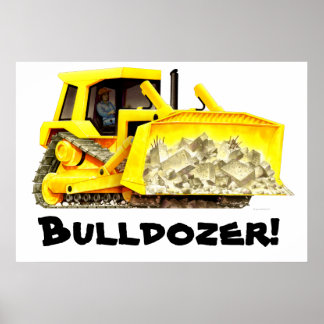 Póster Poster realmente enorme del bulldozer