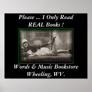 Póster poster reclining flapper reading