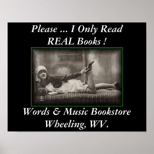 Póster poster reclining flapper reading (Frente)