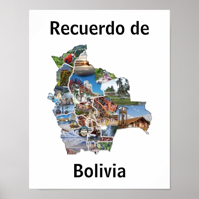 Póster Poster Recuerdo de Bolivia (Frente)