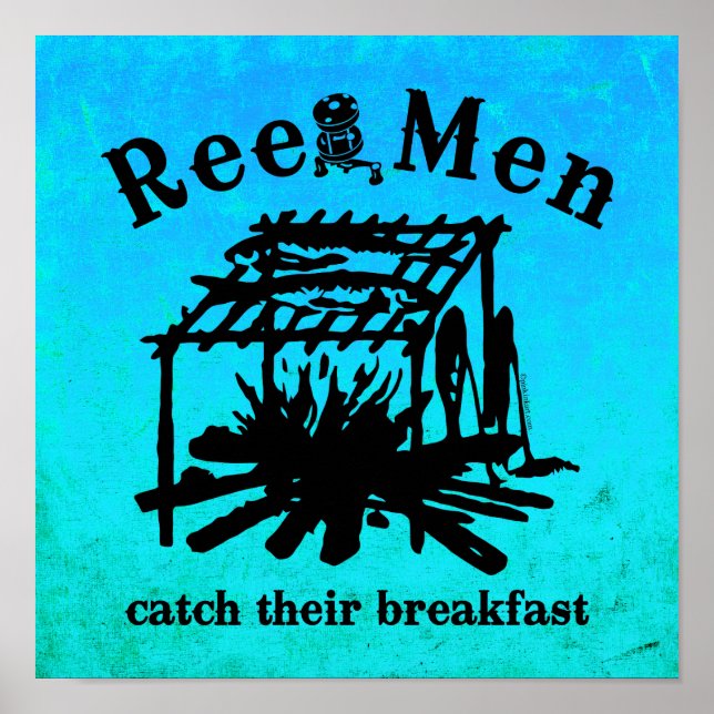 Póster Poster Reel Men Catch Breakfast (BLK) (Frente)