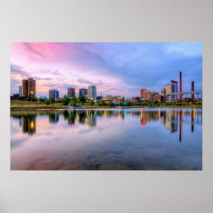 Póster Poster - Reflexión de Dusk Cityscape