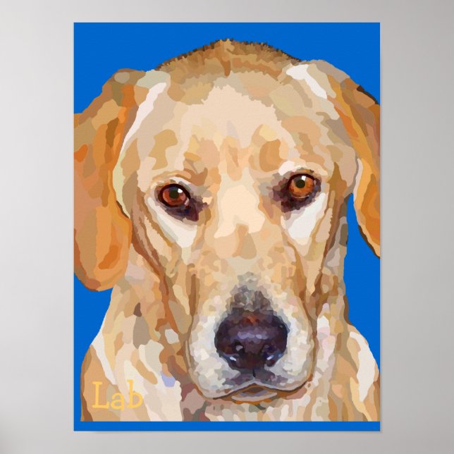 Póster Poster "Reggie" de Labrador Retriever (Frente)
