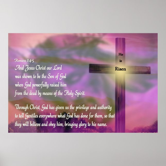 Póster Poster religioso de Pascua - Jesús - se levanta (Frente)