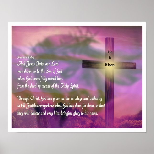 Póster Poster religioso de Pascua - Jesús - se levanta (Frente)
