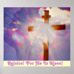 Póster Poster religioso de Pascua - Jesús y la Cruz