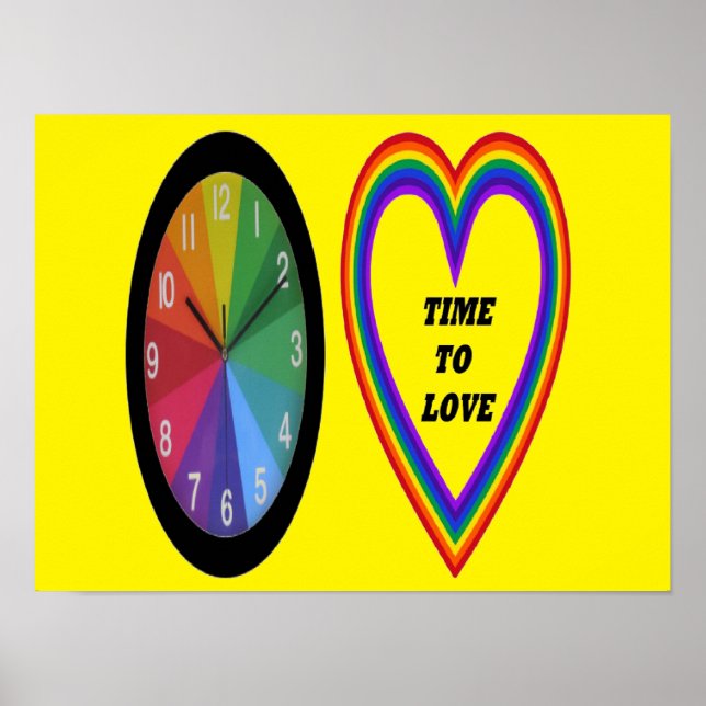 Póster Poster Reloj Arcoiris Con Tiempo Para Amar (Frente)