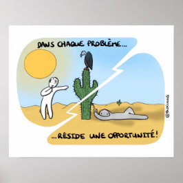 Póster Poster "Remerciez vos problemèmes"