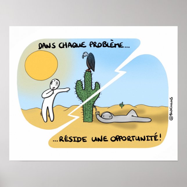 Póster Poster "Remerciez vos problemèmes" (Frente)