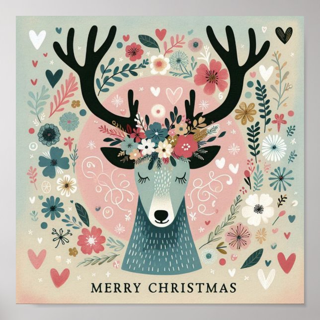 Póster Poster “Renne de Noël“ (Frente)