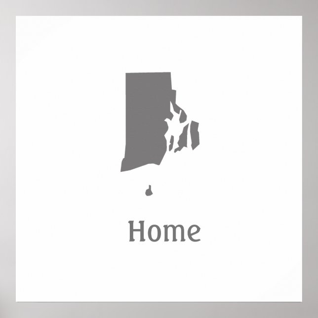 Póster Poster residencial de Rhode Island (Frente)