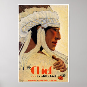 Póster Poster restaurado jefe del viaje del vintage de