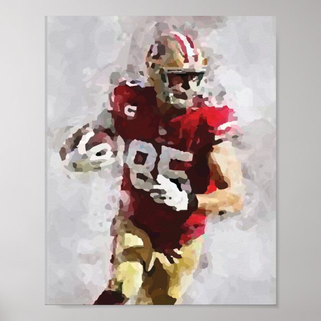 Póster Poster retro abstracto del fútbol americano hermos (Frente)